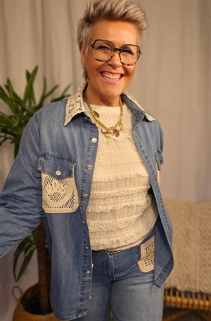 Chemise jean's Dentelle