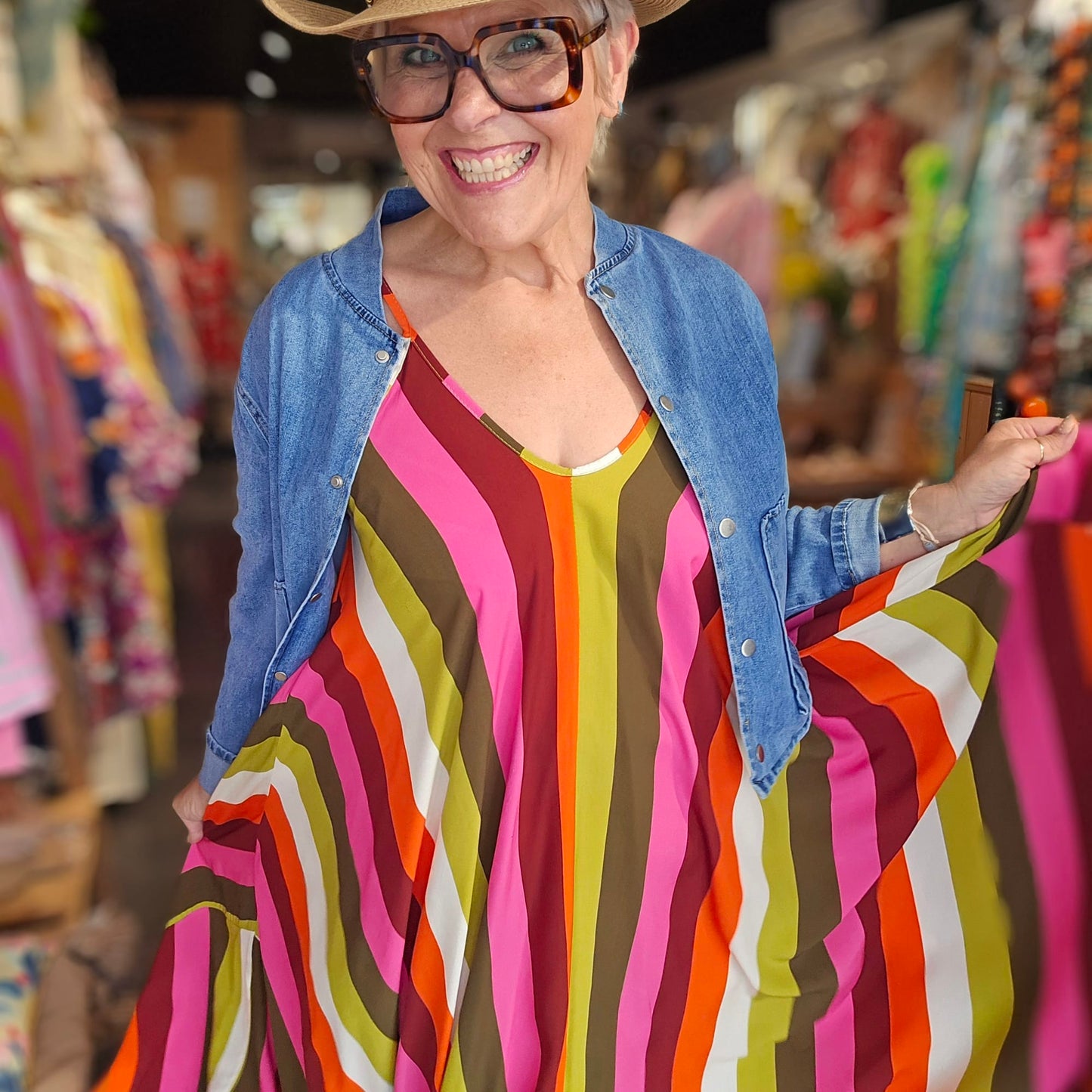 Robe rayée