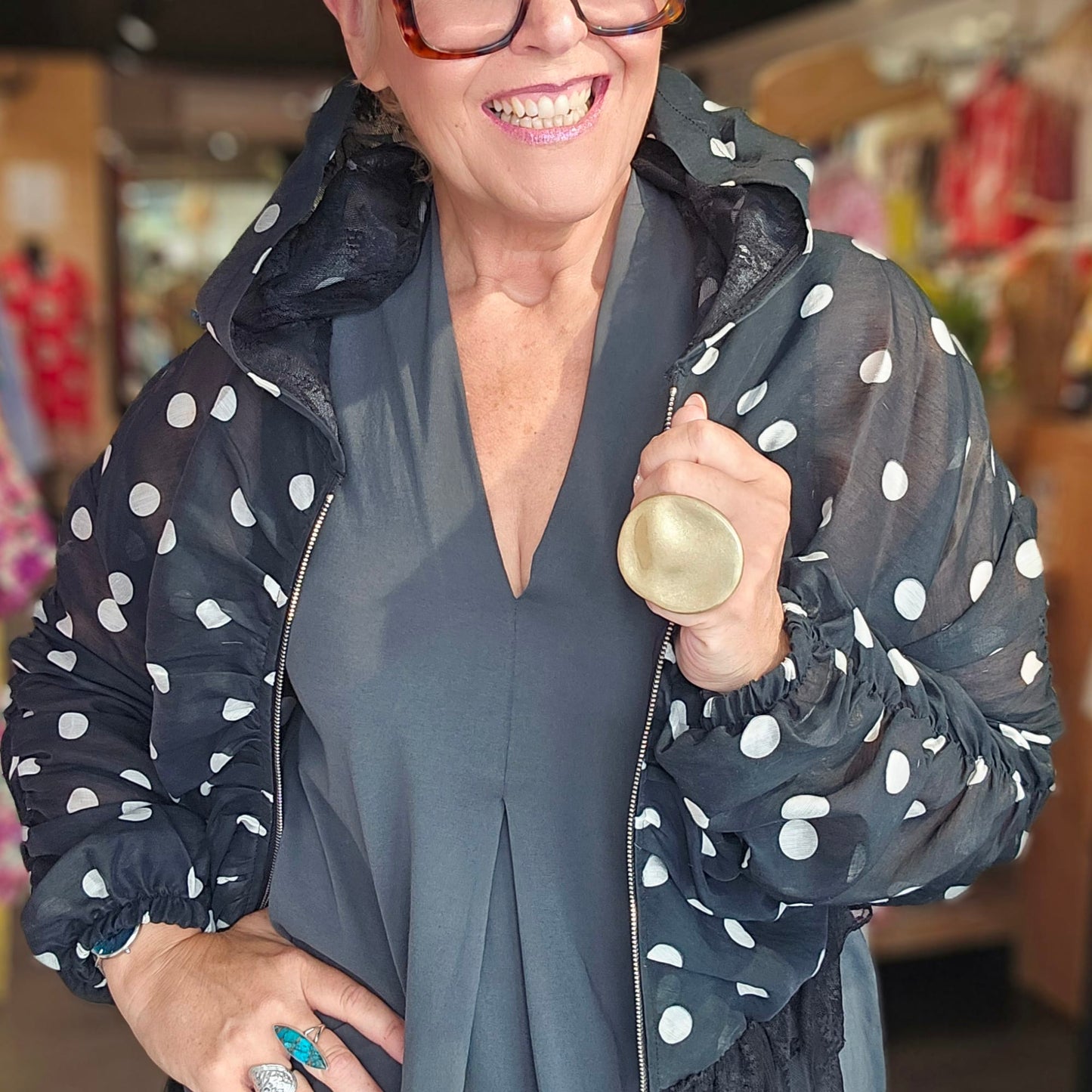 Blouson pois